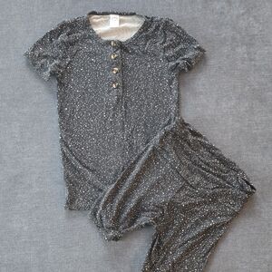 Gray Polka Dot Pajama Set